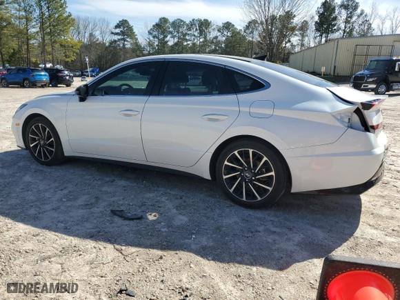 2020 Hyundai Sonata SEL Plus with VIN 5NPEJ4J23LH029221, listed as a Copart auction lot 45034555 with 79,554 mi miles and Salvage Title. Bid and sale history available at carsss.com. Image 2.