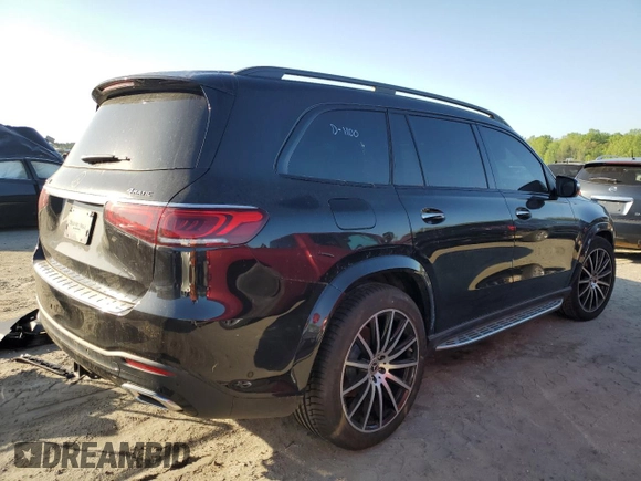 2022 Mercedes-Benz GLS 450 with VIN 4JGFF5KE2NA638388, listed as a Copart auction lot 48832604 with 34,299 mi miles and Salvage Title. Bid and sale history available at DreamBid. Image 3.