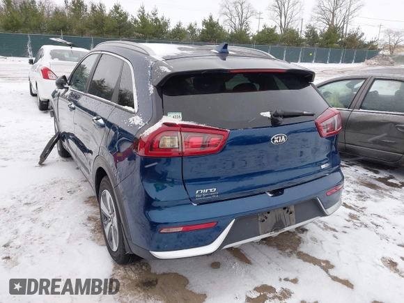 2019 Kia Niro LX with VIN KNDCB3LC5K5216561, listed as a IAAI auction lot 41004309 with 121,617 mi miles and . Bid and sale history available at DreamBid. Image 3.