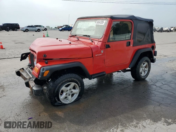 2006 Jeep Wrangler Sport z VIN 1J4FA49S86P754812, wystawiony jako Copart lot #56543395 z przebiegiem 192 851 mil mil oraz Szkoda całkowita • Salvage title. Historia ofert i sprzedaży dostępna na DreamBid. Obrazek 1.