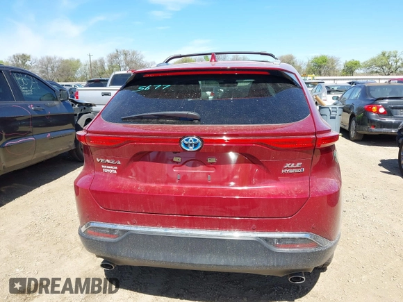 2021 Toyota Venza LE with VIN JTEAAAAH7MJ010144, listed as a IAAI auction lot 41807941 with 19,724 mi miles and . Bid and sale history available at carsss.com. Image 16.