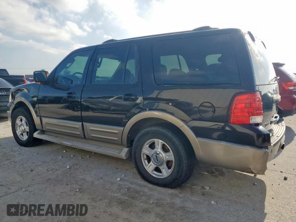 2004 Ford Expedition Eddie Bauer z VIN 1FMFU17L94LB02594, wystawiony jako Copart lot #55357975 z przebiegiem 104 450 mil mil oraz Szkoda całkowita • Salvage title. Historia ofert i sprzedaży dostępna na DreamBid. Obrazek 2.