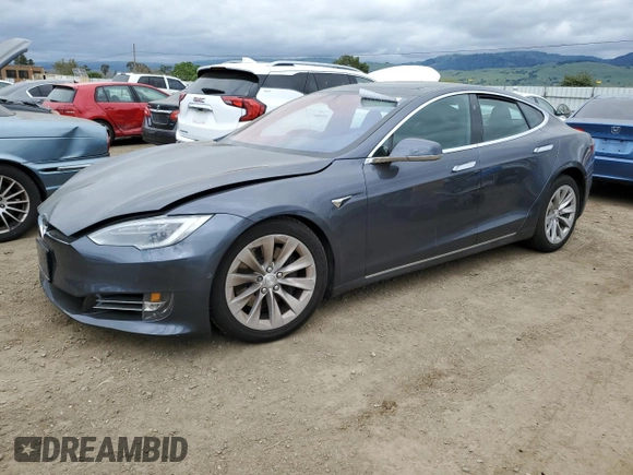 2018 Tesla Model S 75D with VIN 5YJSA1E23JF247215, listed as a Copart auction lot 52550135 with 118,216 mi miles and Salvage Title. Bid and sale history available at DreamBid. Image 1.