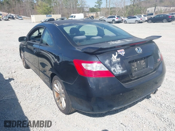 2008 Honda Civic Cpe Si with VIN 2HGFG215X8H706316, listed as a IAAI auction lot 41903050 with 178,360 mi miles. Bid and sale history available at carsss.com. Image 3.