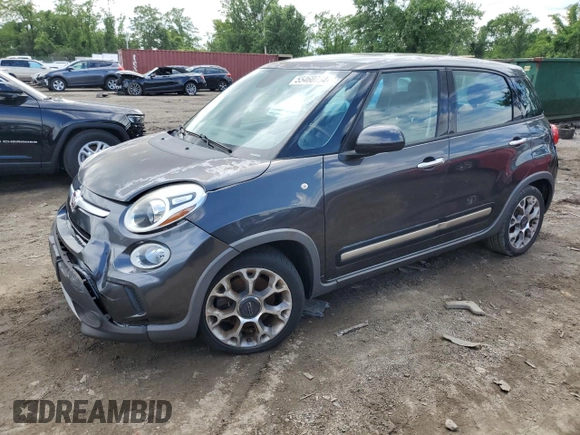 2014 FIAT 500L Trekking with VIN ZFBCFADH2EZ019737, listed as a Copart auction lot 55460754 with 145,535 mi miles and Non Repairable. Bid and sale history available at carsss.com. Image 1.