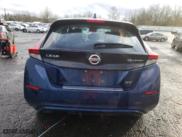 2020 Nissan LEAF SV with VIN 1N4AZ1CP3LC300679, listed as a Copart auction lot 41429205 with 21,251 mi miles and Salvage Title. Bid and sale history available at carsss.com. Image 6.