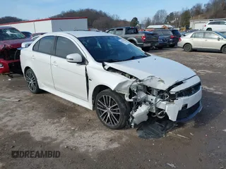 2017 Mitsubishi Lancer ES with VIN JA32V2FW0HU014887, listed as a IAAI auction lot 41056278 with 108,385 mi miles. Bid and sale history available at carsss.com. Image 1.