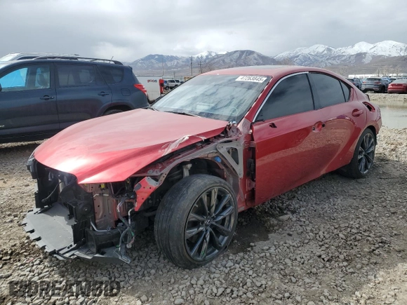 2022 Lexus IS 350 F Sport z VIN JTHGZ1B22N5052392, wystawiony jako Copart lot #47263845 z przebiegiem 19 676 mil mil oraz Szkoda całkowita • Salvage title. Historia ofert i sprzedaży dostępna na DreamBid. Obrazek 1.