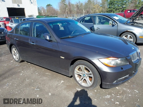 2008 BMW 3 Series 328xi with VIN WBAVC93518K043073, listed as a IAAI auction lot 42134507 with 148,712 mi miles. Bid and sale history available at carsss.com. Image 1.