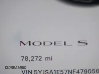 2022 Tesla Model S with VIN 5YJSA1E57NF479056, listed as a IAAI auction lot 42091009 with 78,272 mi miles and . Bid and sale history available at DreamBid. Image 15.