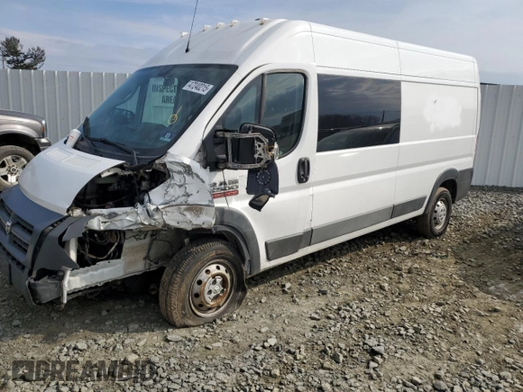 2017 Ram ProMaster Cargo with VIN 3C6TRVDG5HE549193, listed as a Copart auction lot 47240215 with 164,946 mi miles and Salvage Title. Bid and sale history available at carsss.com. Image 1.