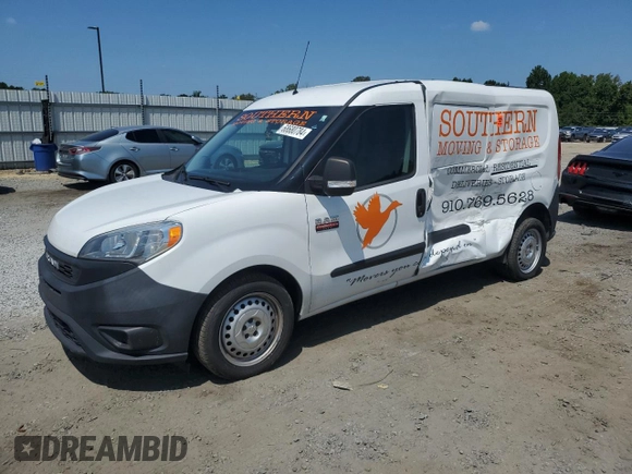 2020 Ram ProMaster City Cargo Tradesman with VIN ZFBHRFAB5L6P29854, listed as a Copart auction lot 68680784 with 66,412 mi miles and Salvage Title. Bid and sale history available at DreamBid. Image 1.