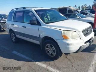 2005 Honda Pilot LX with VIN 2HKYF18165H556716, listed as a IAAI auction lot 41705657 with 177,100 mi miles. Bid and sale history available at carsss.com. Image 1.