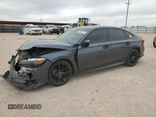 2023 Honda Civic Sport with VIN 2HGFE2F5XPH500345, listed as a Copart auction lot 55651225 with 32,057 mi miles and Salvage title. Bid and sale history available at DreamBid. Image 1.