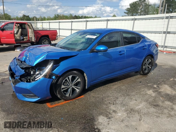 2020 Nissan Sentra SV with VIN 3N1AB8CV3LY290803, listed as a Copart auction lot 51131655 with 39,764 mi miles and Salvage Title. Bid and sale history available at DreamBid. Image 1.