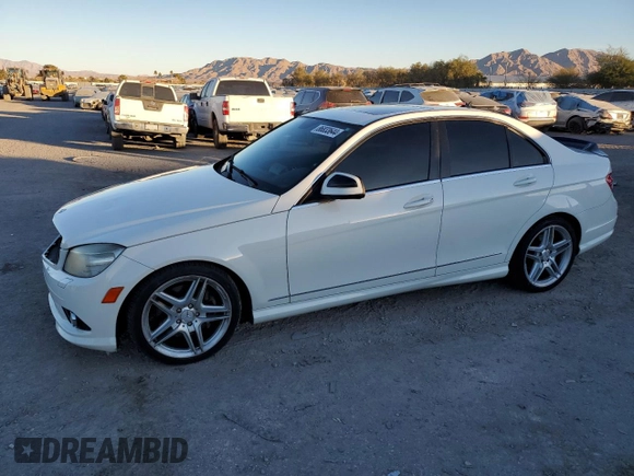 2009 Mercedes-Benz C 350 Sport with VIN WDDGF56X89R059164, listed as a Copart auction lot 86833644 with 142,298 mi miles and Salvage title. Bid and sale history available at DreamBid. Image 1.