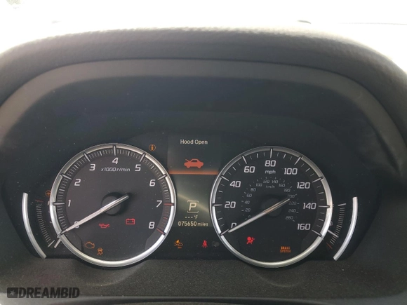 2016 Acura TLX Tech with VIN 19UUB1F57GA009059, listed as a Copart auction lot 51858145 with 75,650 mi miles and Salvage Title. Bid and sale history available at carsss.com. Image 9.