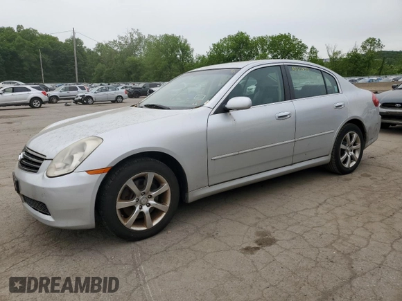 2006 Infiniti G35 z VIN JNKCV51F86M601459, wystawiony jako Copart lot #58313895 z przebiegiem Nie podano mil oraz Czysty tytuł • Clean title. Historia ofert i sprzedaży dostępna na DreamBid. Obrazek 1.