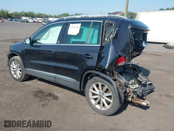 2017 Volkswagen Tiguan Wolfsburg Edition with VIN WVGSV7AX8HK028638, listed as a IAAI auction lot 42562548 with 80,315 mi miles and . Bid and sale history available at DreamBid. Image 3.