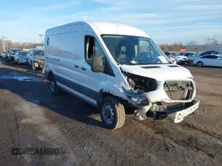 2023 Ford Transit Cargo with VIN 1FTBR1C8XPKB46362, listed as a IAAI auction lot 41530807 with 46,779 mi miles. Bid and sale history available at carsss.com. Image 1.