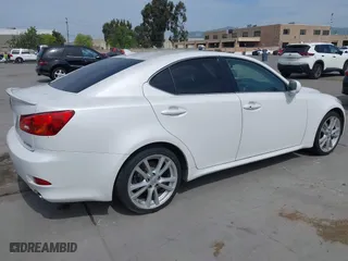 2007 Lexus IS 250 with VIN JTHBK262475043484, listed as a IAAI auction lot 42035005 with 1 mi miles. Bid and sale history available at carsss.com. Image 4.