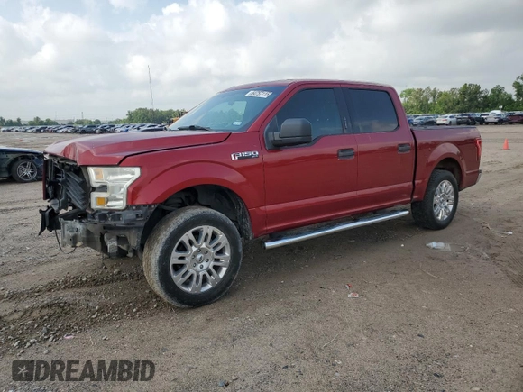 2016 Ford F-150 XLT with VIN 1FTEW1C86GKD79757, listed as a Copart auction lot 54757115 with 161,535 mi miles and Salvage title. Bid and sale history available at DreamBid. Image 1.