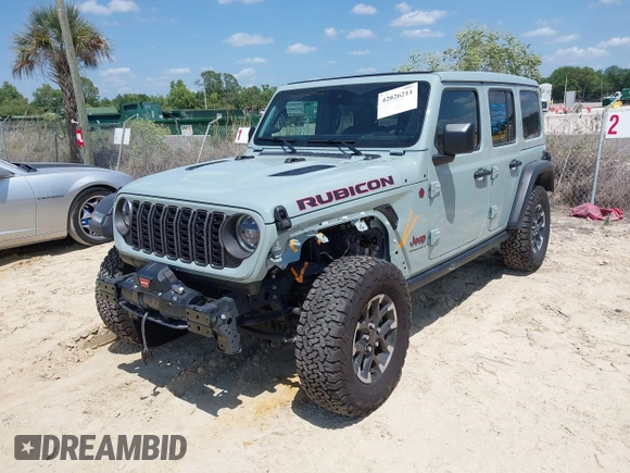 2024 Jeep Wrangler Rubicon with VIN 1C4PJXFG3RW295565, listed as a IAAI auction lot 42026211 with 5,661 mi miles. Bid and sale history available at carsss.com. Image 6.