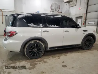 2018 Nissan Armada Platinum with VIN JN8AY2NE0J9730294, listed as a Copart auction lot 47524605 with 154,265 mi miles and Salvage Title. Bid and sale history available at carsss.com. Image 3.