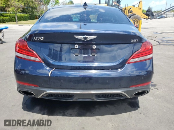 2019 Genesis G70 Advanced with VIN KMTG74LE0KU043856, listed as a Copart auction lot 55921215 with 72,161 mi miles and Non repairable. Bid and sale history available at DreamBid. Image 6.