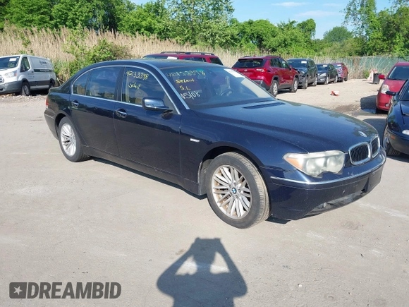 2005 BMW 7 Series 745Li with VIN WBAGN63515DS58163, listed as a IAAI auction lot 42133398 with 108,877 mi miles and . Bid and sale history available at DreamBid. Image 1.