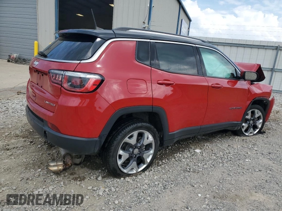 2020 Jeep Compass Limited z VIN 3C4NJDCB2LT143370, wystawiony jako Copart lot #59485195 z przebiegiem 138 479 mil mil oraz Czysty tytuł • Clean title. Historia ofert i sprzedaży dostępna na DreamBid. Obrazek 3.