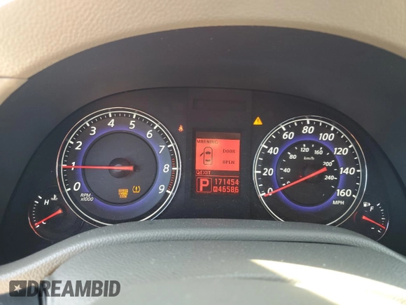 2008 Infiniti G35 x with VIN JNKBV61F08M259722, listed as a Copart auction lot 75865324 with 171,454 mi miles and Salvage Title. Bid and sale history available at DreamBid. Image 9.