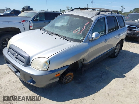 2005 Hyundai Santa Fe GLS with VIN KM8SC13D15U945622, listed as a IAAI auction lot 41722794 with 1 mi miles. Bid and sale history available at carsss.com. Image 2.