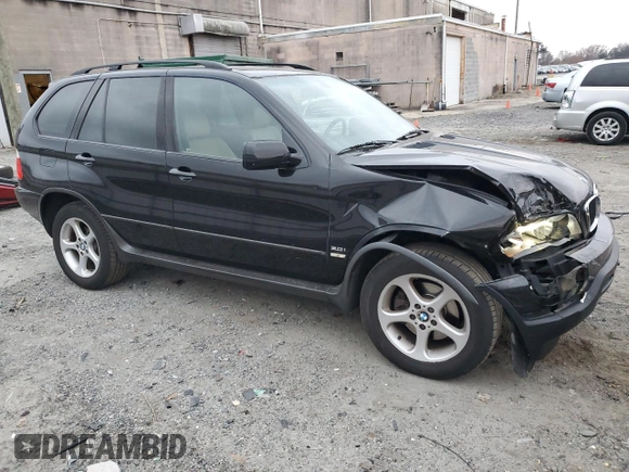 2003 BMW X5 3.0i with VIN 5UXFA53563LV93490, listed as a Copart auction lot 81846624 with 254,679 mi miles and Salvage Title. Bid and sale history available at carsss.com. Image 4.