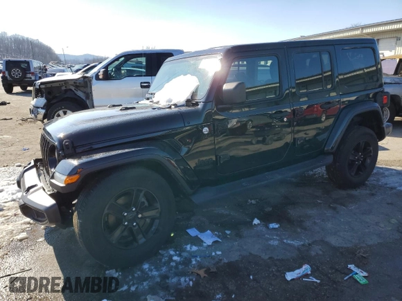 2020 Jeep Wrangler Unlimited Sahara Altitude with VIN 1C4HJXEG2LW101881, listed as a Copart auction lot 41853615 with 68,321 mi miles and Salvage title. Bid and sale history available at DreamBid. Image 1.