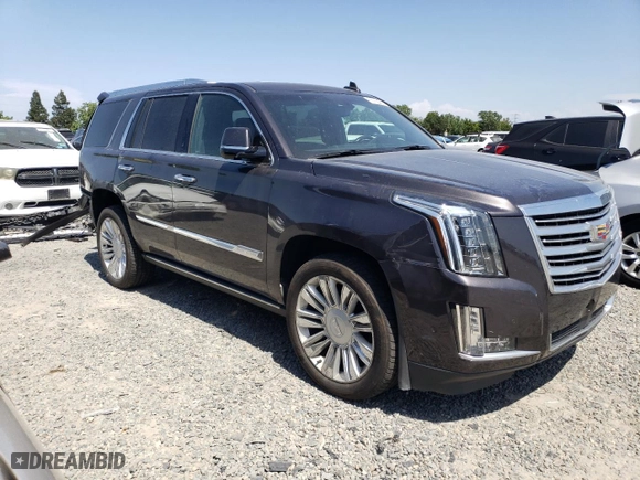 2017 Cadillac Escalade Platinum with VIN 1GYS4DKJ4HR127555, listed as a Copart auction lot 53162405 with 119,934 mi miles and Salvage Title. Bid and sale history available at carsss.com. Image 4.