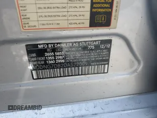 2013 Mercedes-Benz S 550 with VIN WDDNG7DB2DA522009, listed as a Copart auction lot 54538145 with Not Provided miles and Salvage Title. Bid and sale history available at DreamBid. Image 12.