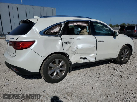2014 Acura MDX Advance with VIN 5FRYD4H88EB011120, listed as a Copart auction lot 49818075 with 59,560 mi miles and Salvage Title. Bid and sale history available at DreamBid. Image 3.