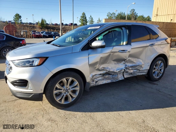 2019 Ford Edge Titanium with VIN 2FMPK3K95KBC37294, listed as a Copart auction lot 46328805 with 138,818 mi miles and Salvage Title. Bid and sale history available at carsss.com. Image 1.