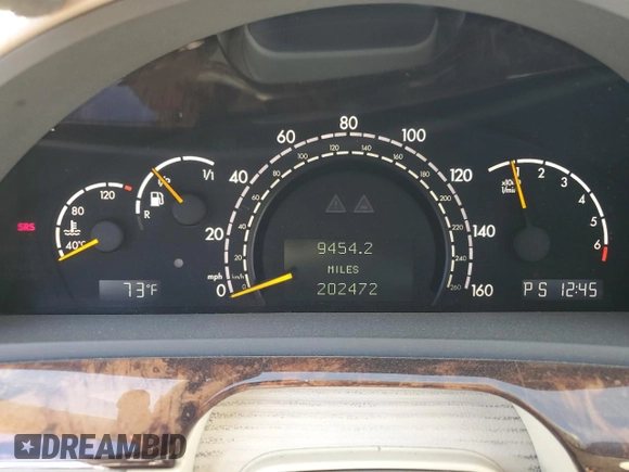 2003 Mercedes-Benz S-Class 5.0L with VIN WDBNG75JX3A376780, listed as a Copart auction lot 83376234 with 202,472 mi miles and Clean Title. Bid and sale history available at carsss.com. Image 9.