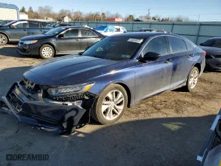 2018 Honda Accord Sedan LX 1.5T with VIN 1HGCV1F14JA056573, listed as a Copart auction lot 44669605 with 57,725 mi miles and Salvage Title. Bid and sale history available at carsss.com. Image 1.