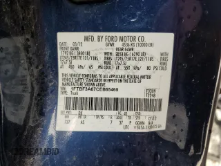 2012 Ford F-350 XL z VIN 1FTBF3A67CEB65465, wystawiony jako Copart lot #50905865 z przebiegiem Nie podano mil oraz Czysty tytuł • Clean title. Historia ofert i sprzedaży dostępna na DreamBid. Obrazek 12.