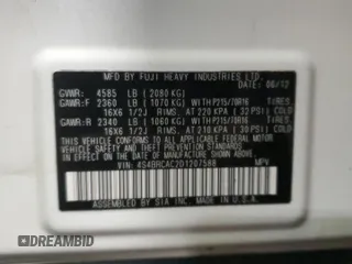 2013 Subaru Outback 2.5i z VIN 4S4BRCAC2D1207588, wystawiony jako Copart lot #42378715 z przebiegiem 152 184 mil mil oraz Szkoda całkowita • Salvage title. Historia ofert i sprzedaży dostępna na DreamBid. Obrazek 15.