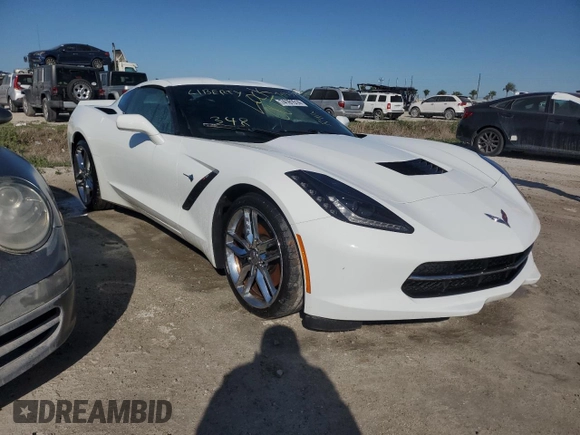 2017 Chevrolet Corvette Z51 1LT with VIN 1G1YH2D78H5101390, listed as a Copart auction lot 74181514 with 0 mi miles and Salvage Title. Bid and sale history available at carsss.com. Image 4.