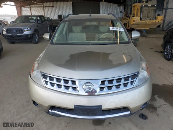 2007 Nissan Murano SL with VIN JN8AZ08T17W510555, listed as a Copart auction lot 46478495 with 144,265 mi miles and Salvage Title. Bid and sale history available at carsss.com. Image 5.