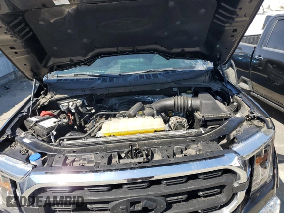 2021 Ford F-150 XL with VIN 1FTFW1E54MFD11453, listed as a Copart auction lot 50240015 with 8,645 mi miles and Salvage title. Bid and sale history available at DreamBid. Image 11.