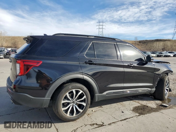 2020 Ford Explorer ST with VIN 1FM5K8GC9LGA46318, listed as a Copart auction lot 49550885 with 62,453 mi miles and Salvage Title. Bid and sale history available at carsss.com. Image 3.
