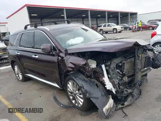 2020 Hyundai Palisade Limited z VIN KM8R54HE3LU117449, wystawiony jako IAAI lot #41954035 z przebiegiem 76 017 mil mil oraz . Historia ofert i sprzedaży dostępna na DreamBid. Obrazek 1.