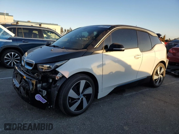 2019 BMW i3 with VIN WBY8P2C55KVE41549, listed as a Copart auction lot 87965355 with 91,312 mi miles and Salvage Title. Bid and sale history available at carsss.com. Image 1.