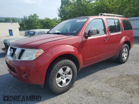 2010 Nissan Pathfinder SE with VIN 5N1AR1NB3AC623361, listed as a Copart auction lot 59786565 with 190,695 mi miles and Salvage title. Bid and sale history available at DreamBid. Image 1.